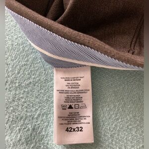 Kirkland Signature Brown Non-Iron Pants